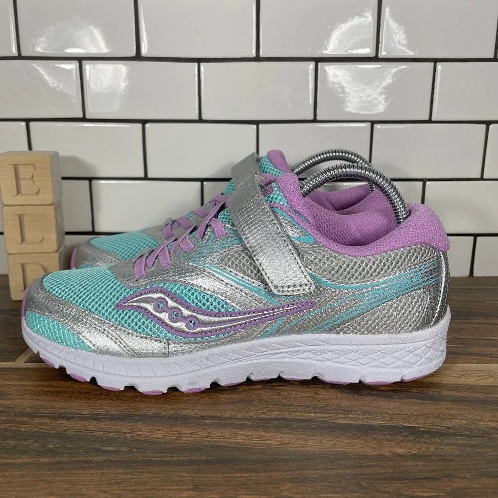 Saucony Cohesion 12 A/C Youth Girls Size 6.5 Shoes Multicolor Active Sneaker NEW